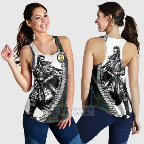 Allison Tartan Clan Crest Women's Racerback Tanks with Highlander Warrior Celtic Style