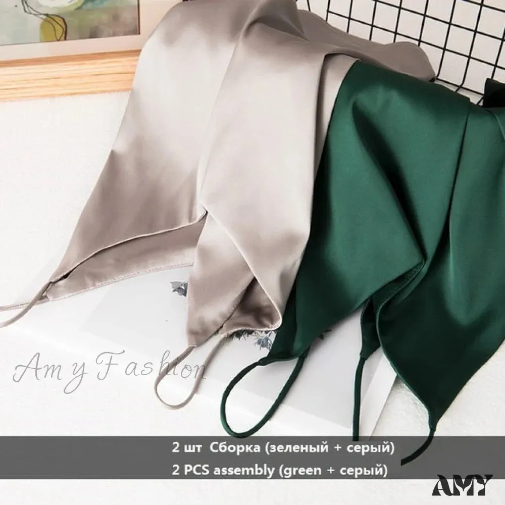 Amy Fashion - Crop Women Camis Silk Satin Tank Top