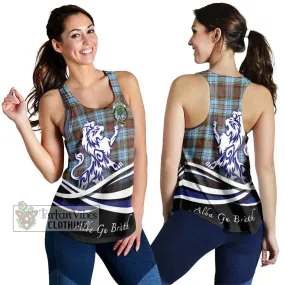 Anderson Ancient Tartan Women's Racerback Tanks with Alba Gu Brath Regal Lion Emblem