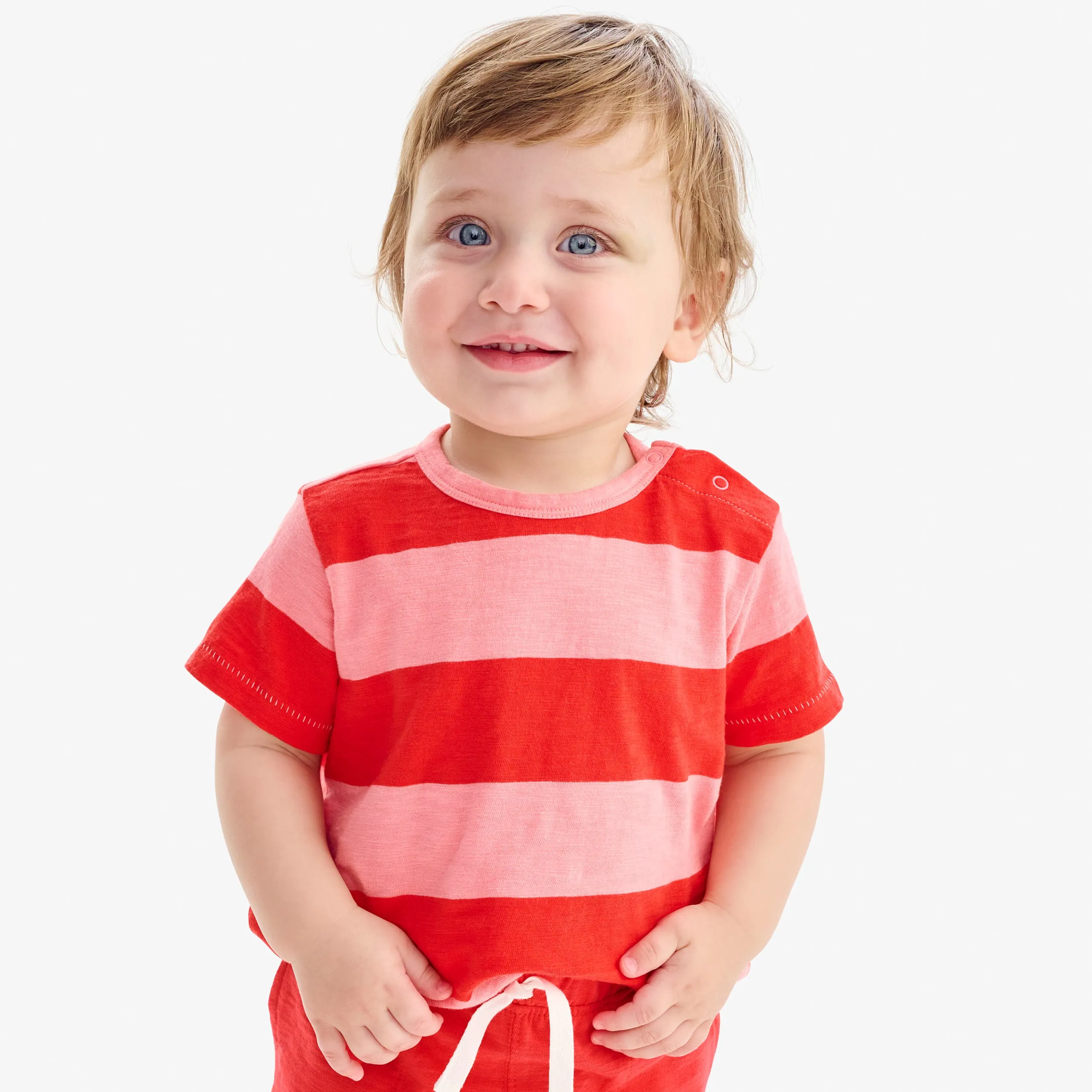 Baby tee in rugby stripe