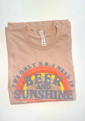 Beer and Sunshine Rainbow Graphic Tee