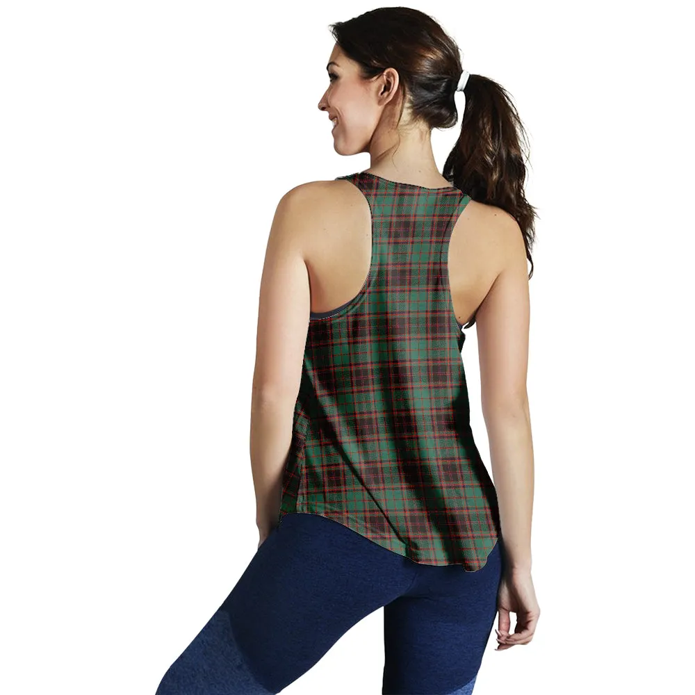 Buchan Ancient Tartan Women Racerback Tanks with Family Crest