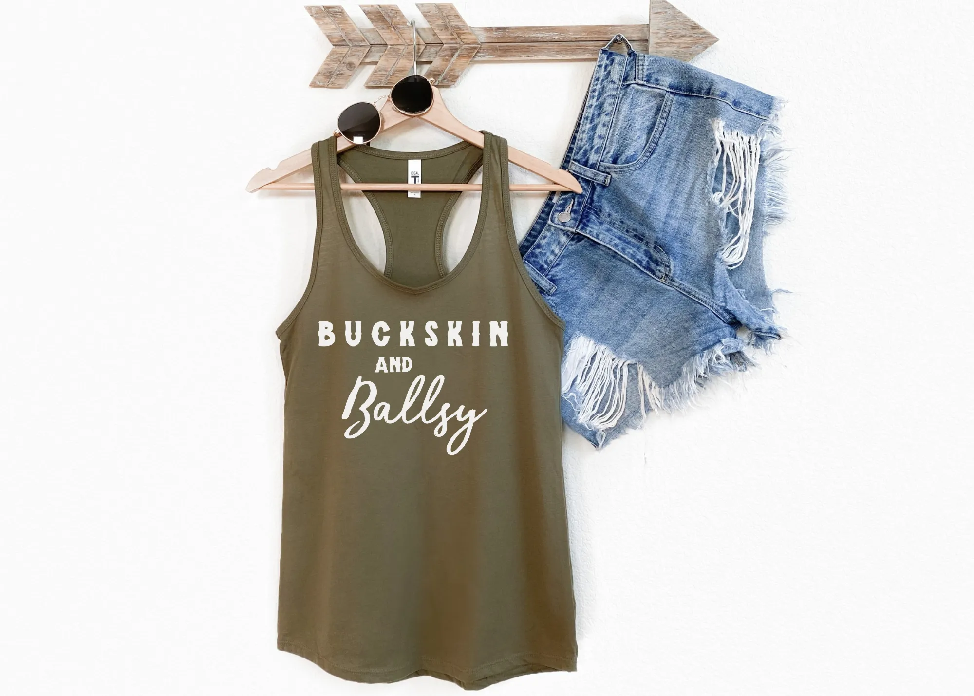 Buckskin & Ballsy Racerback Tank