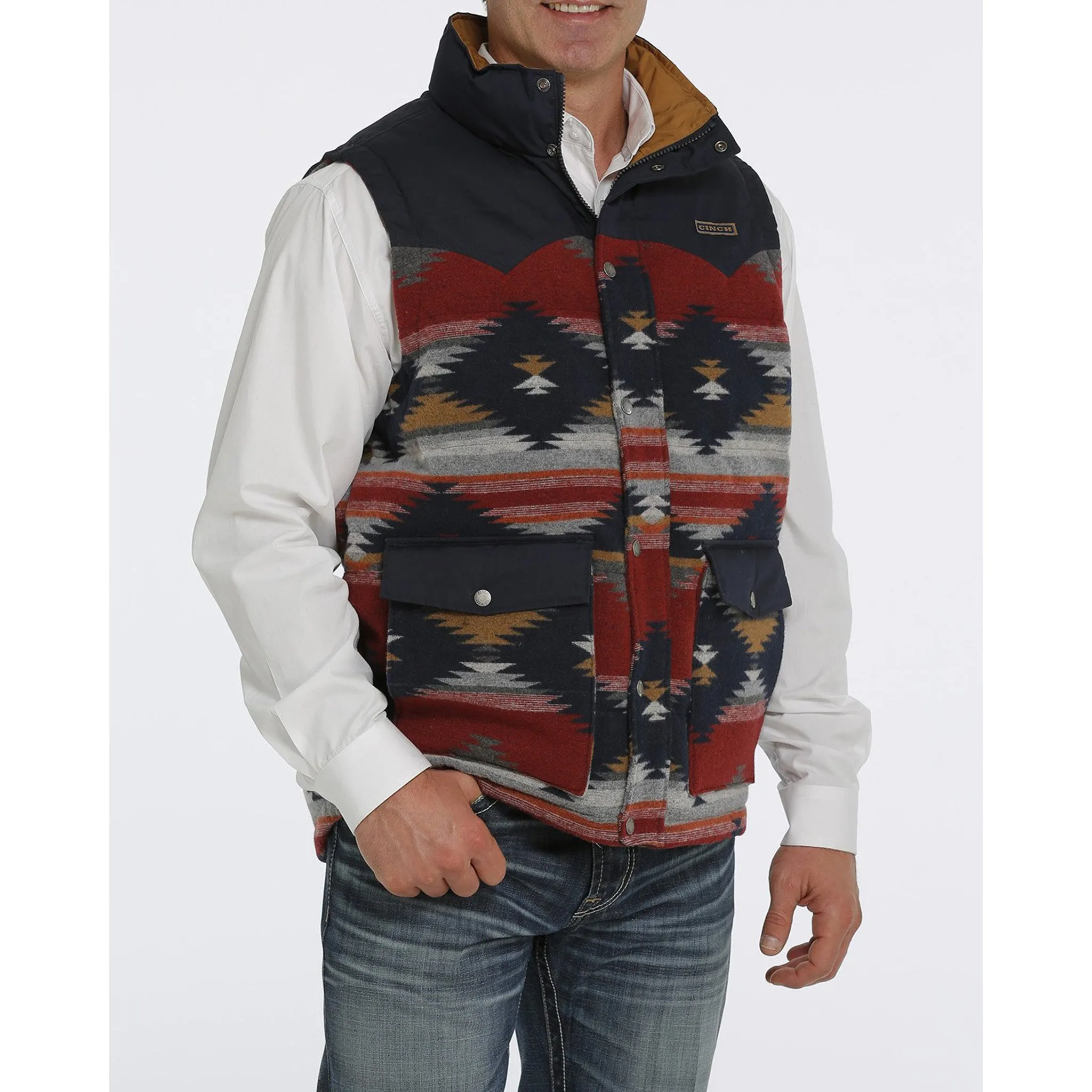 Cinch Men's Aztec Puffer Vest