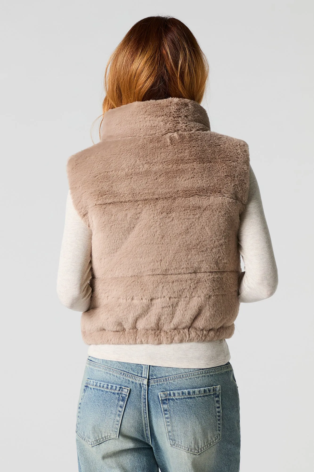 Faux Fur Puffer Vest