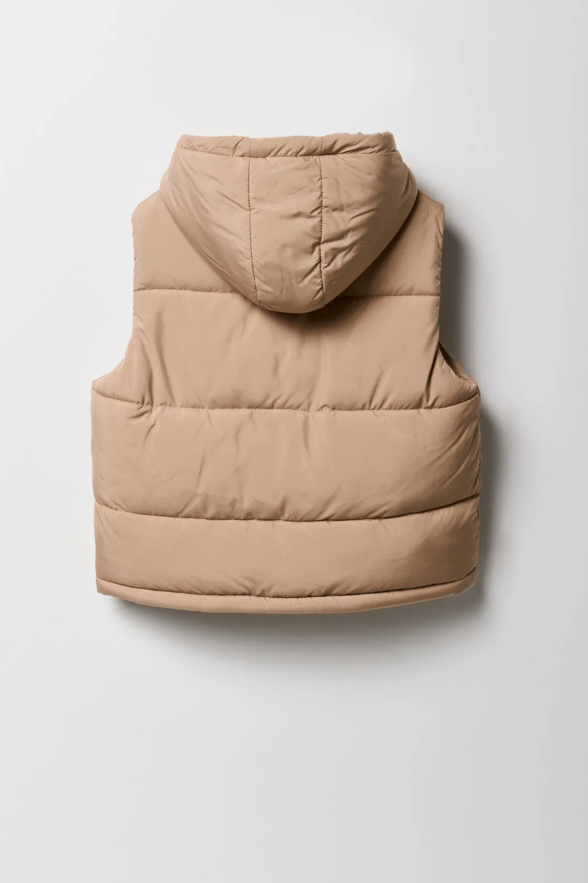 Girls Sherpa Lined Puffer Vest