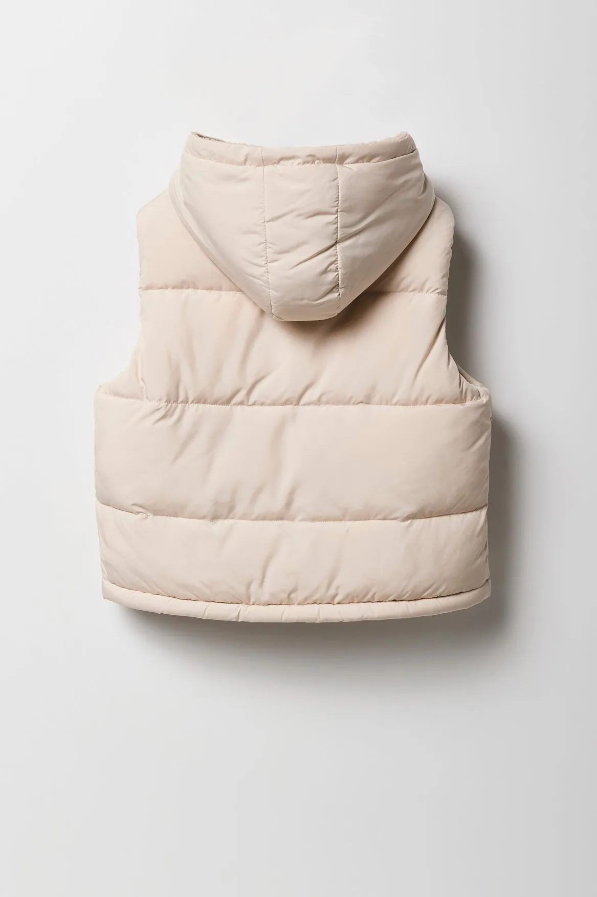 Girls Sherpa Lined Puffer Vest