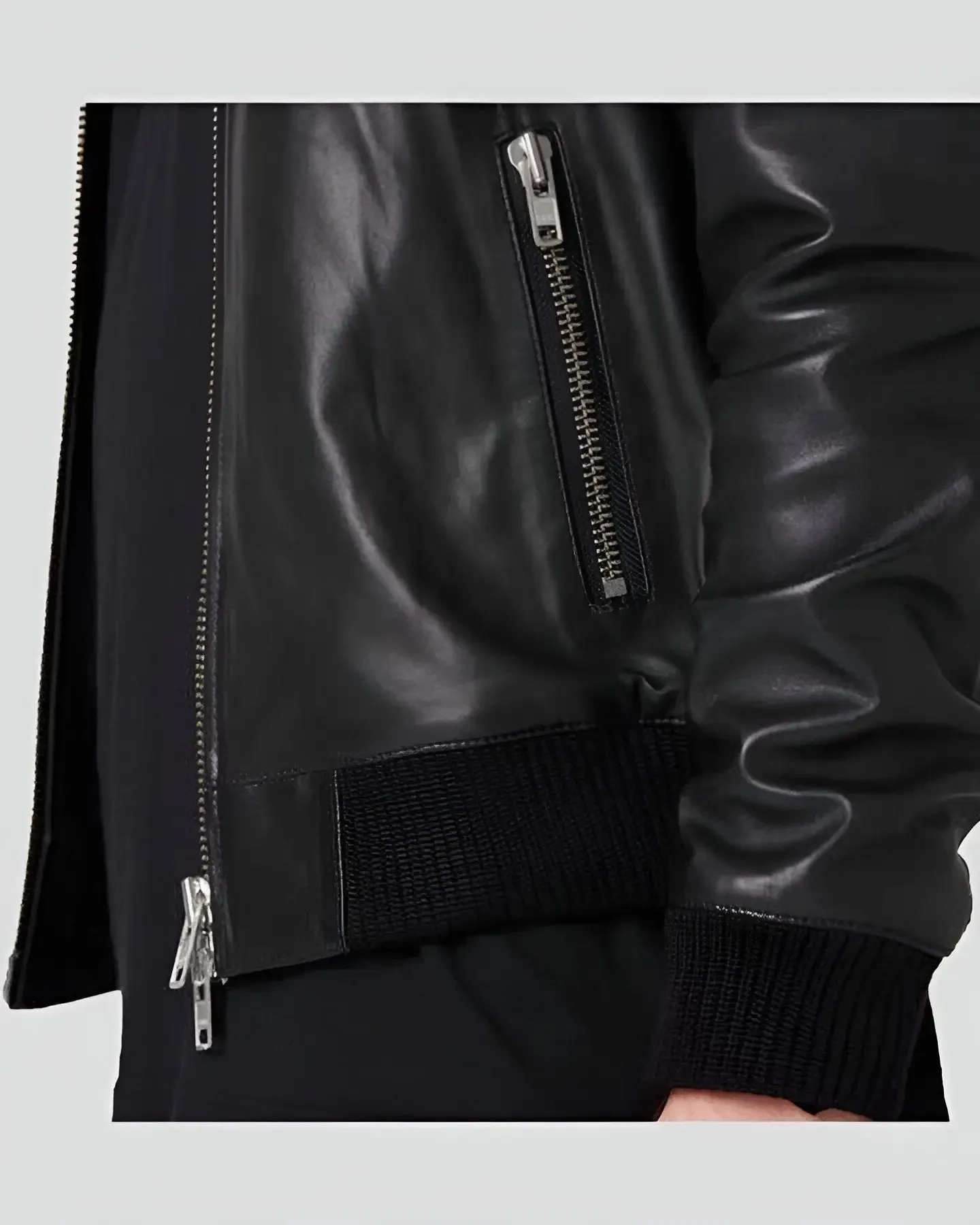 Luke Black Bomber Leather Jacket