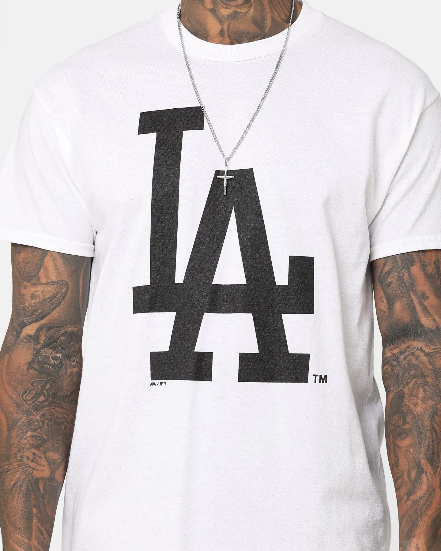 Majestic Athletic Los Angeles Dodgers Prism T-Shirt Vintage White