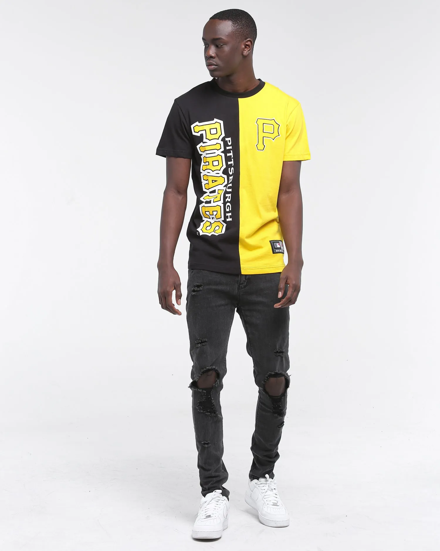 Majestic Athletic Pittsburgh Pirates Split Tee Black/Yellow