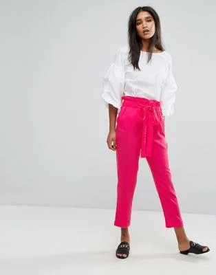 Mango High Waisted Wide Leg Pants