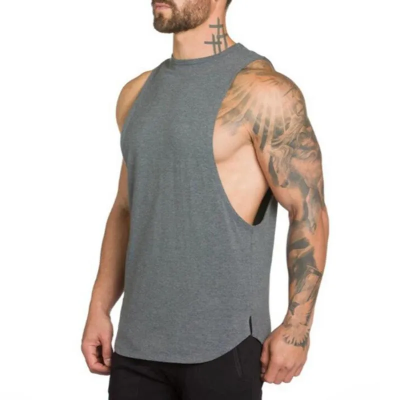 Men's Cotton Solid Colored Tank Top