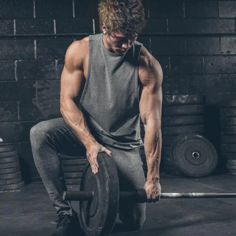 Men's Cotton Solid Colored Tank Top