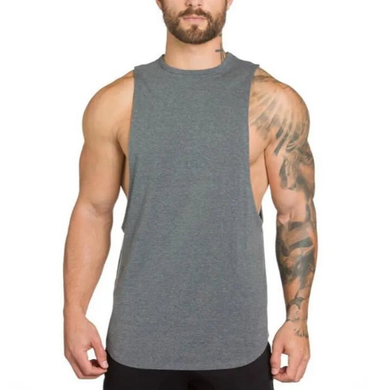 Men's Cotton Solid Colored Tank Top