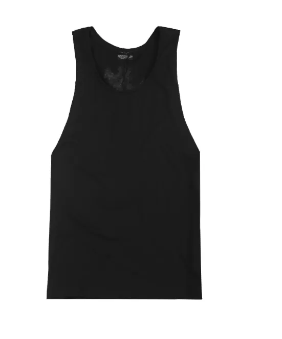 Men's Summer Black Tank Top With Print