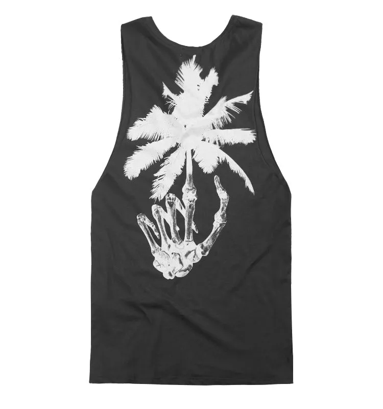 Men's Summer Black Tank Top With Print