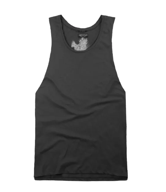 Men's Summer Black Tank Top With Print