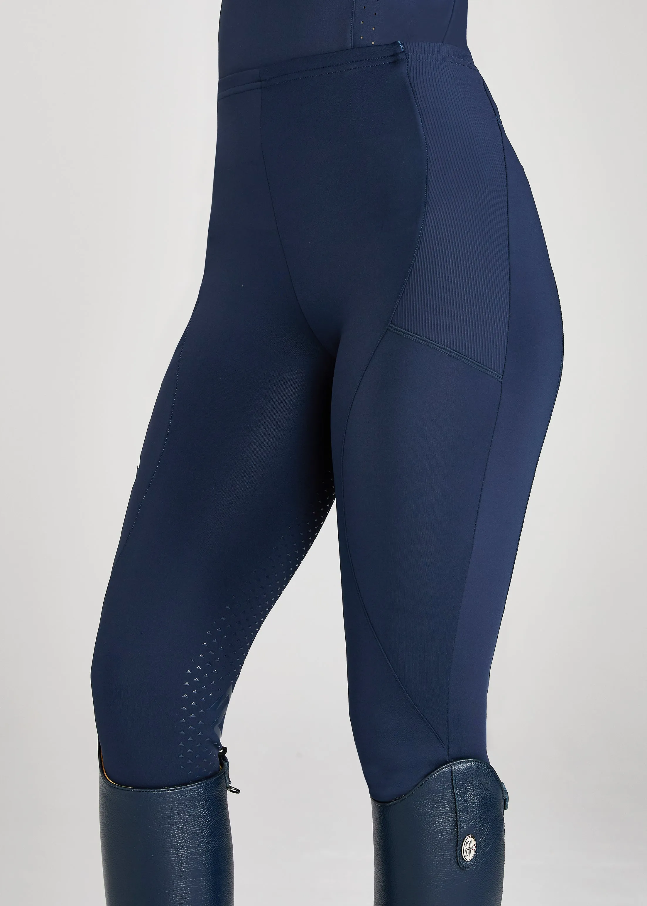 Navy/White Core Leggings Full Seat