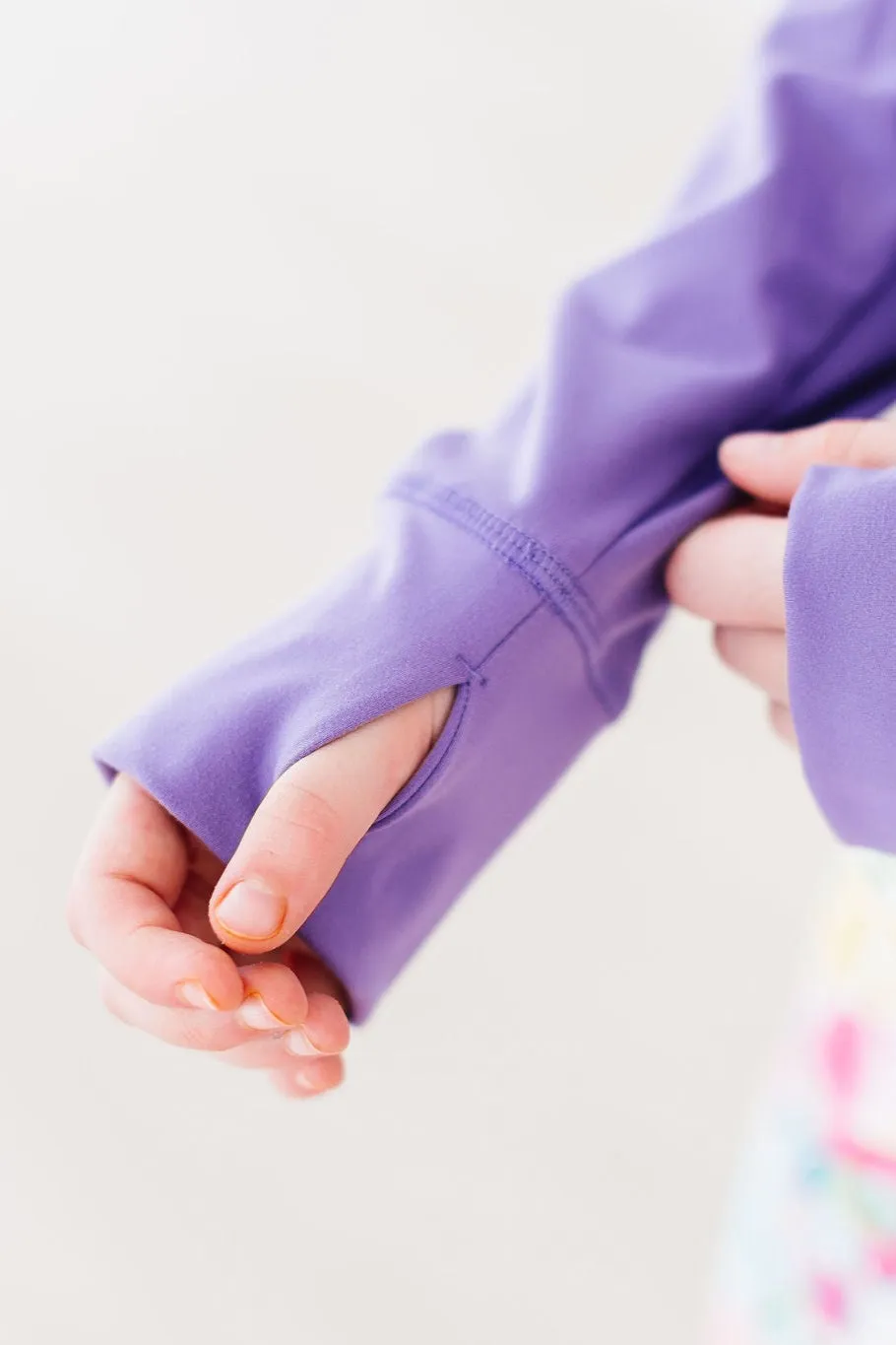 Playful Purple Full-Zip Ruffle Active Jacket