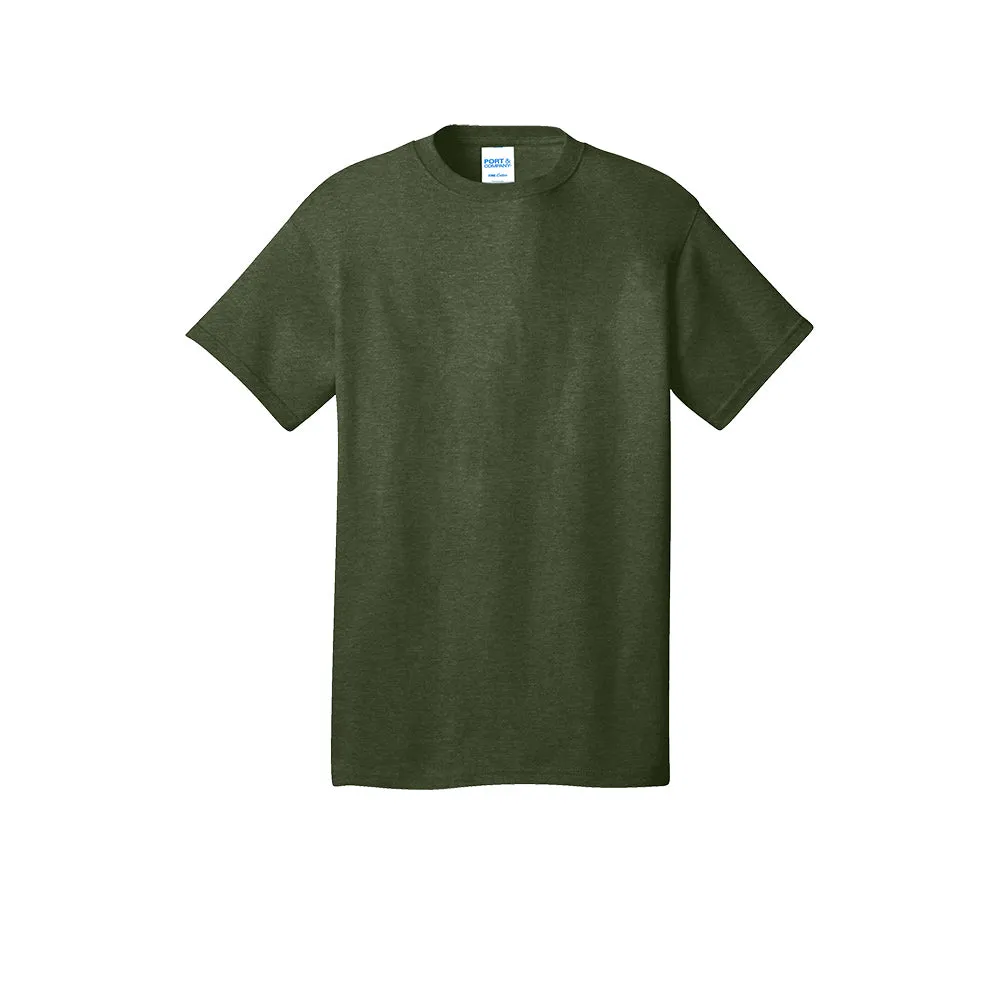 Port & Company® Core Cotton Tee - Olive Drab Green Heather