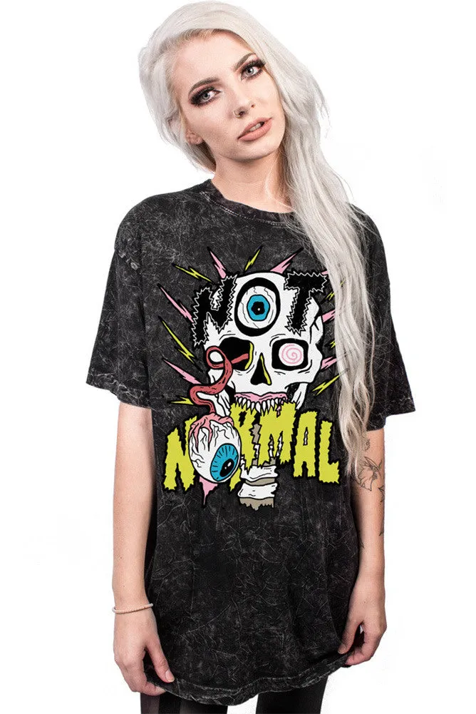 Punk Rock Skull Printed Tees v15