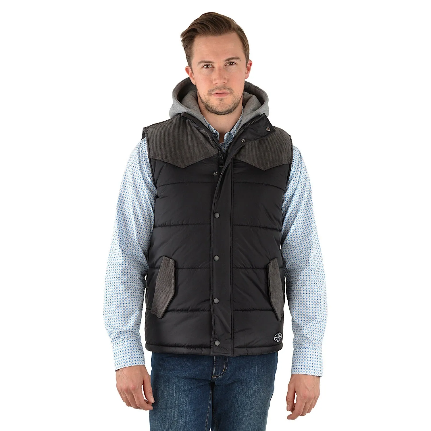 Pure Western Men's Blair Vest -Black