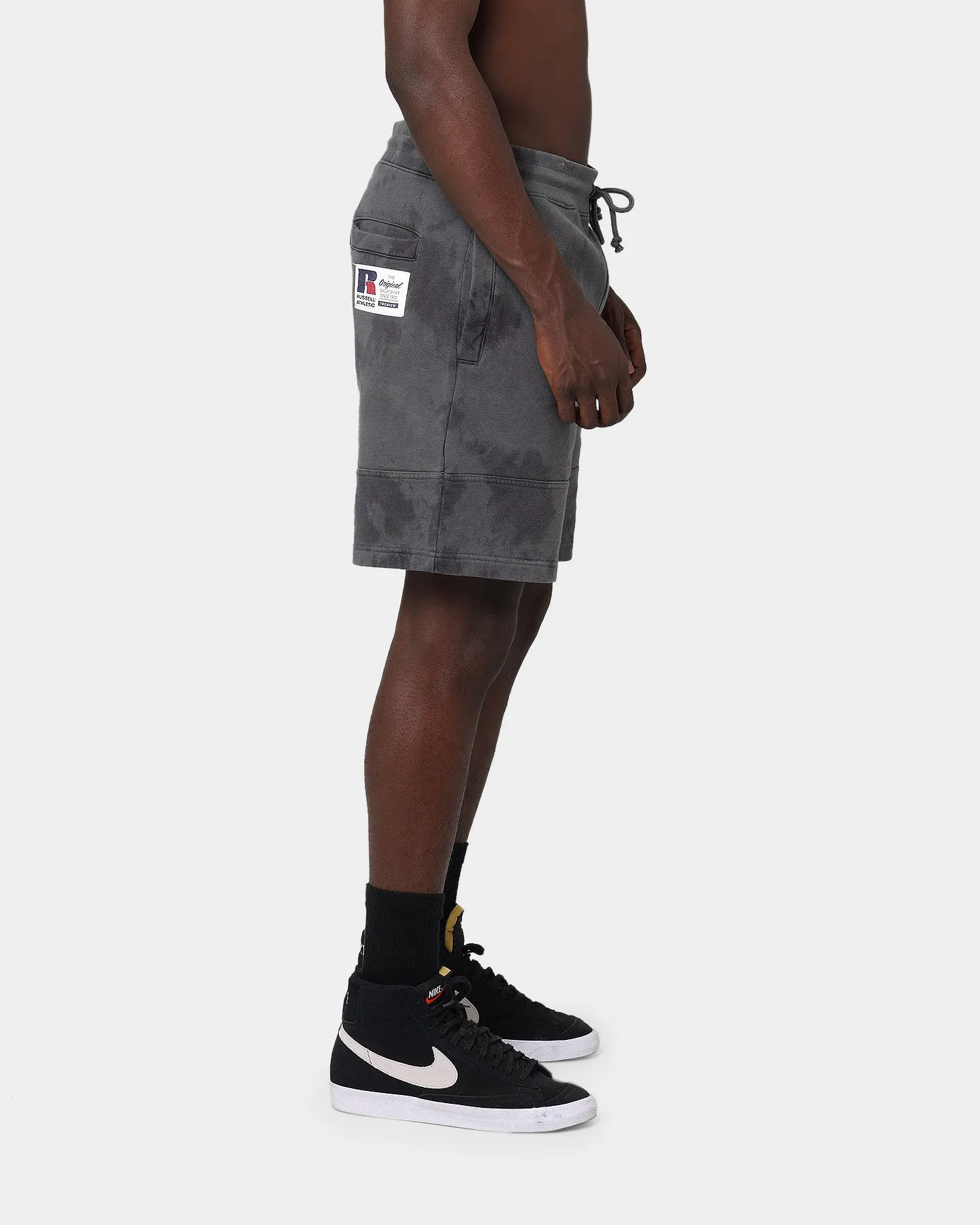 Russell Athletic Eagle R Tie Dye Shorts Asphalt