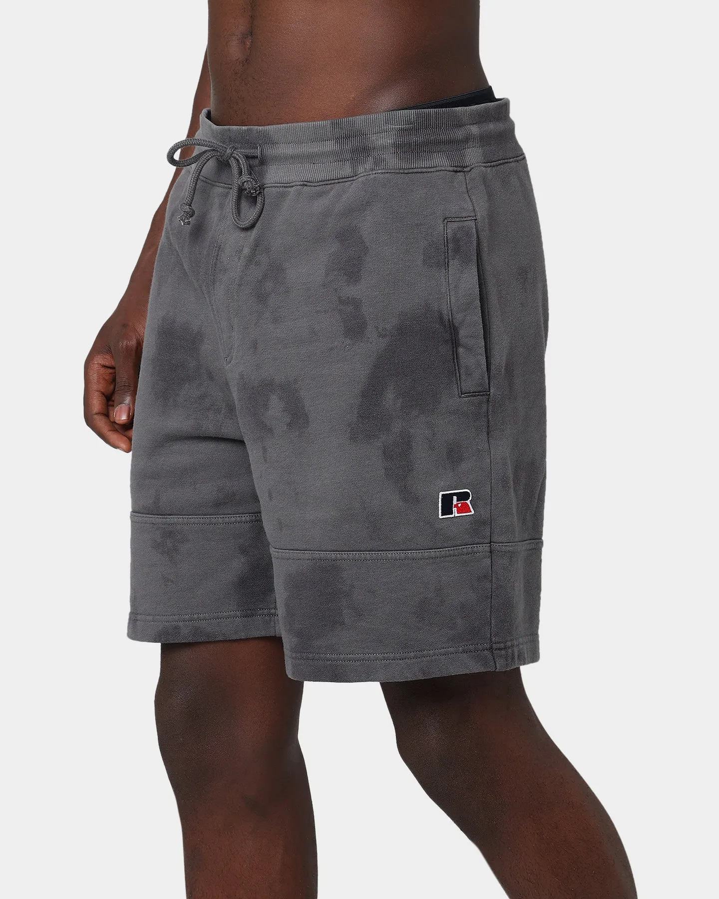 Russell Athletic Eagle R Tie Dye Shorts Asphalt