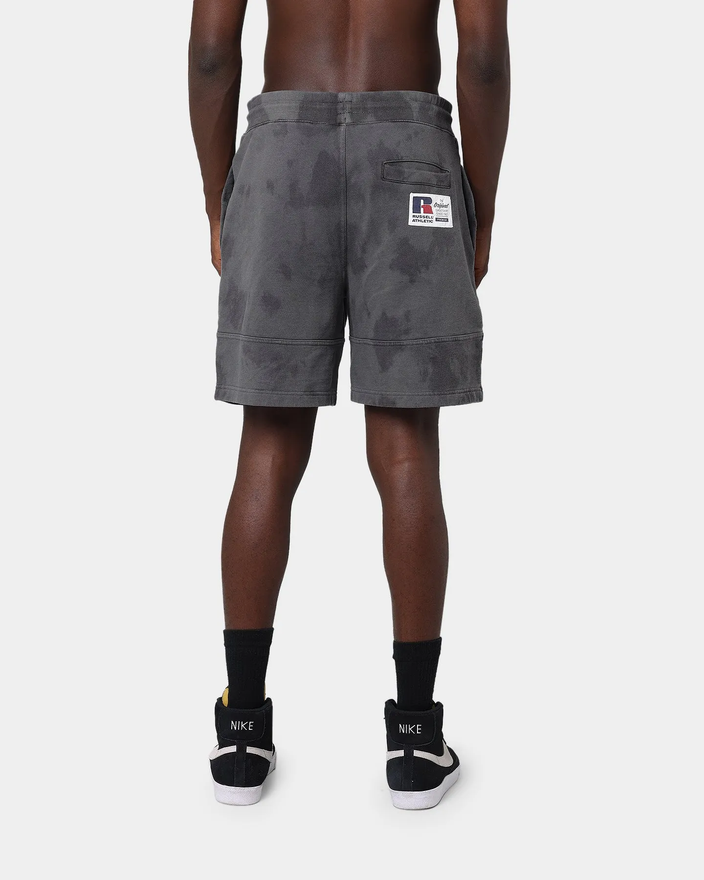 Russell Athletic Eagle R Tie Dye Shorts Asphalt