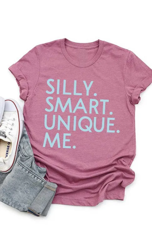 Silly Smart Unique Me Kids Graphic Tee