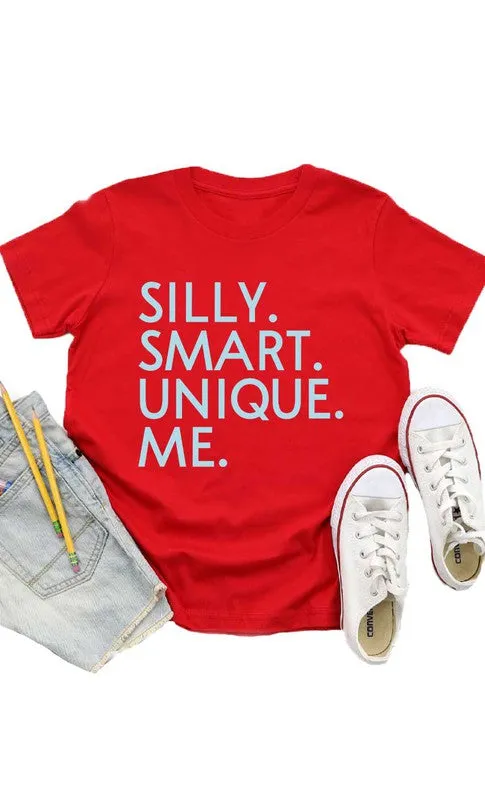 Silly Smart Unique Me Kids Graphic Tee