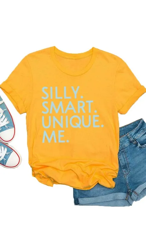 Silly Smart Unique Me Kids Graphic Tee