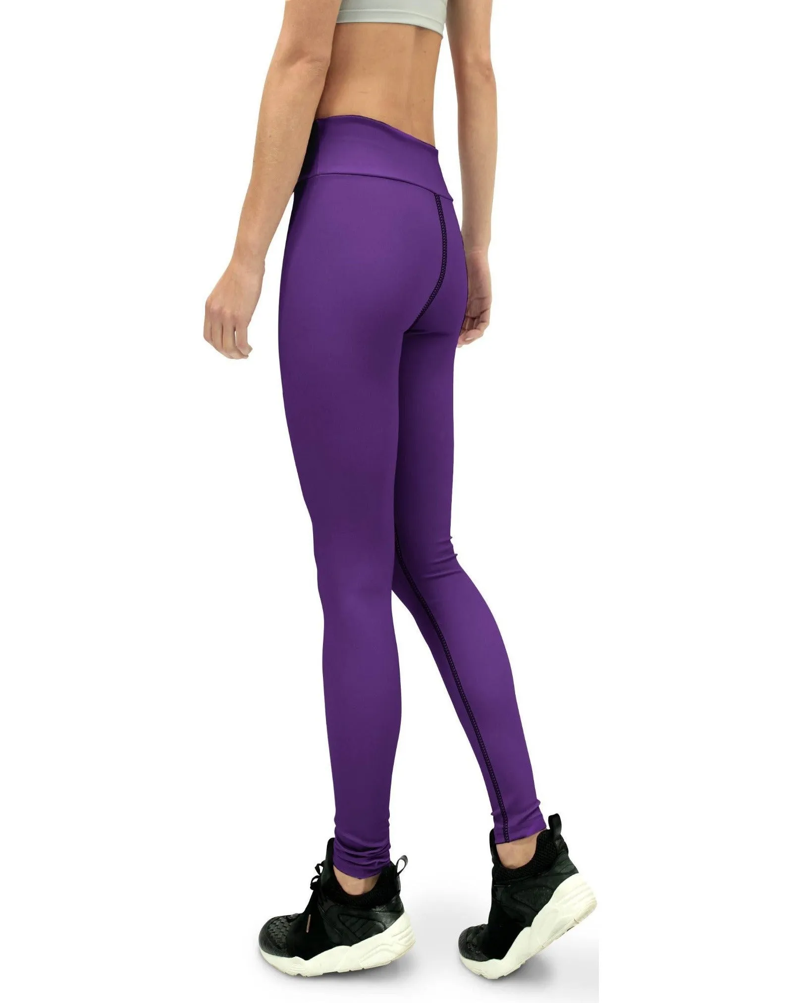 Solid Deep Purple Yoga Pants