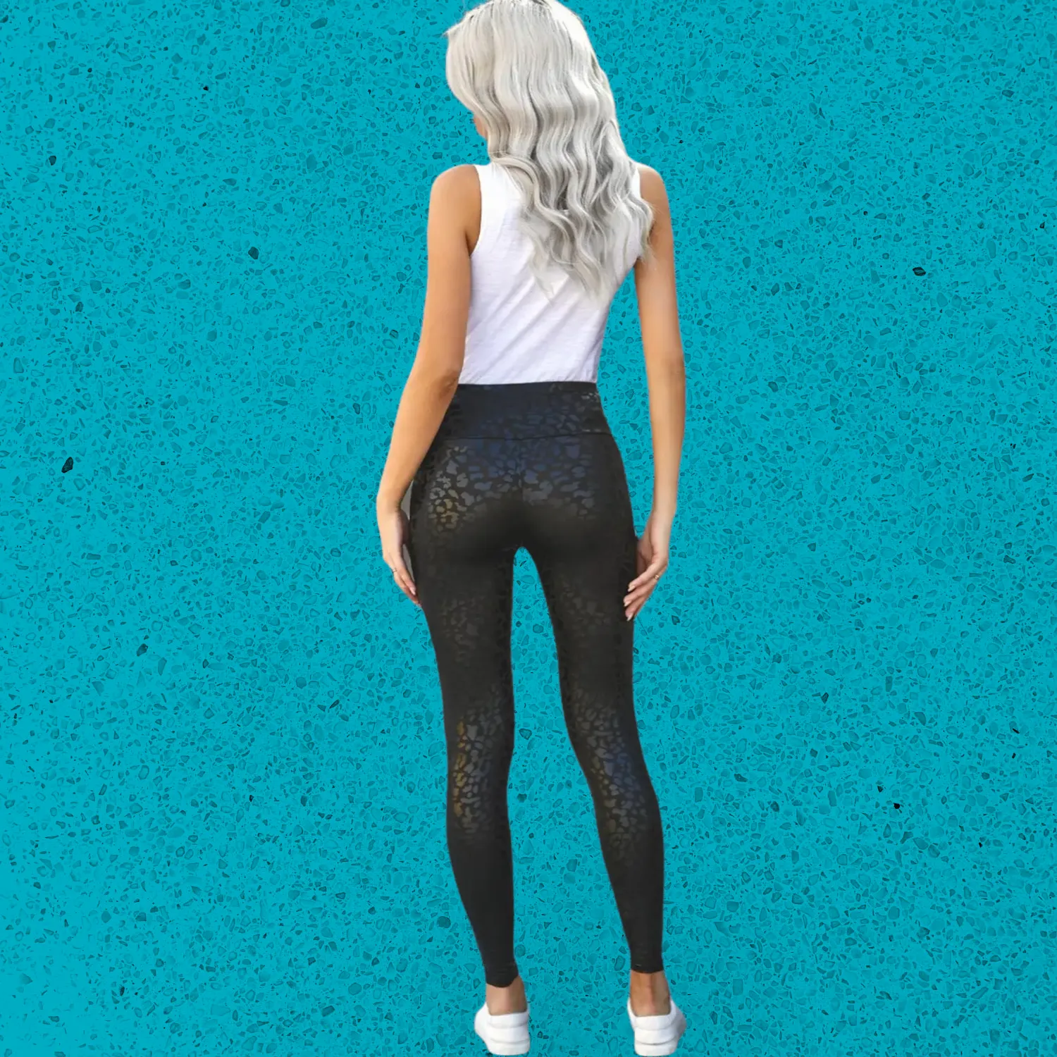 “Spice Up Your Life” Shiny Leopard Leggings