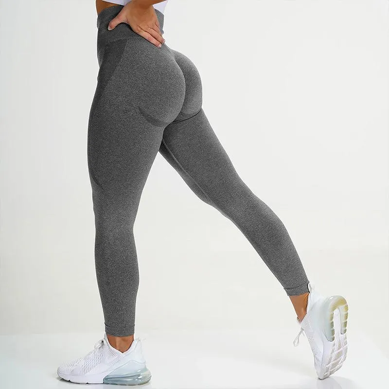 Summer style seamless knitted sexy hip yoga fitness pants