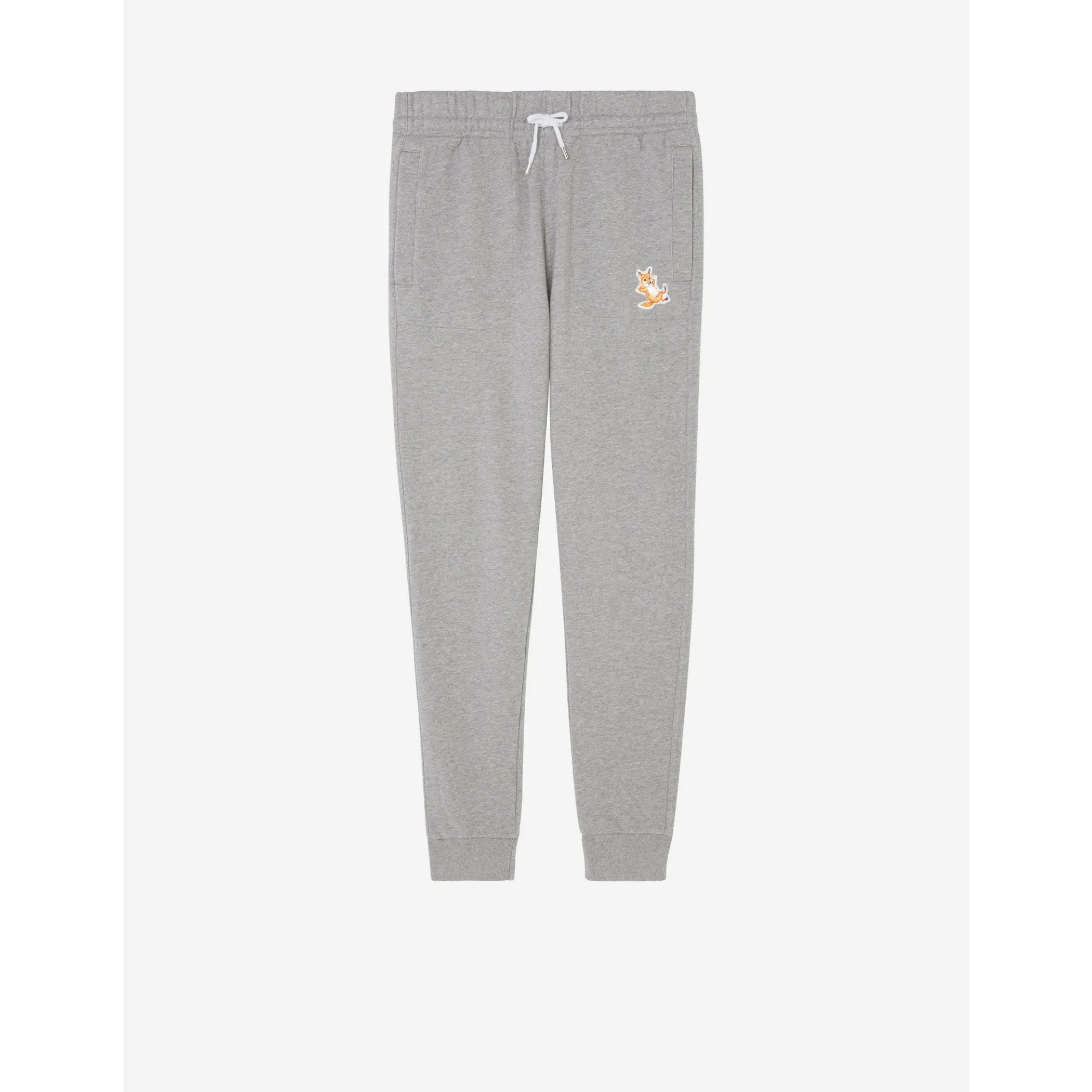 Unisex Chillax Fox Patch Classic Jog Pants - Grey Melange