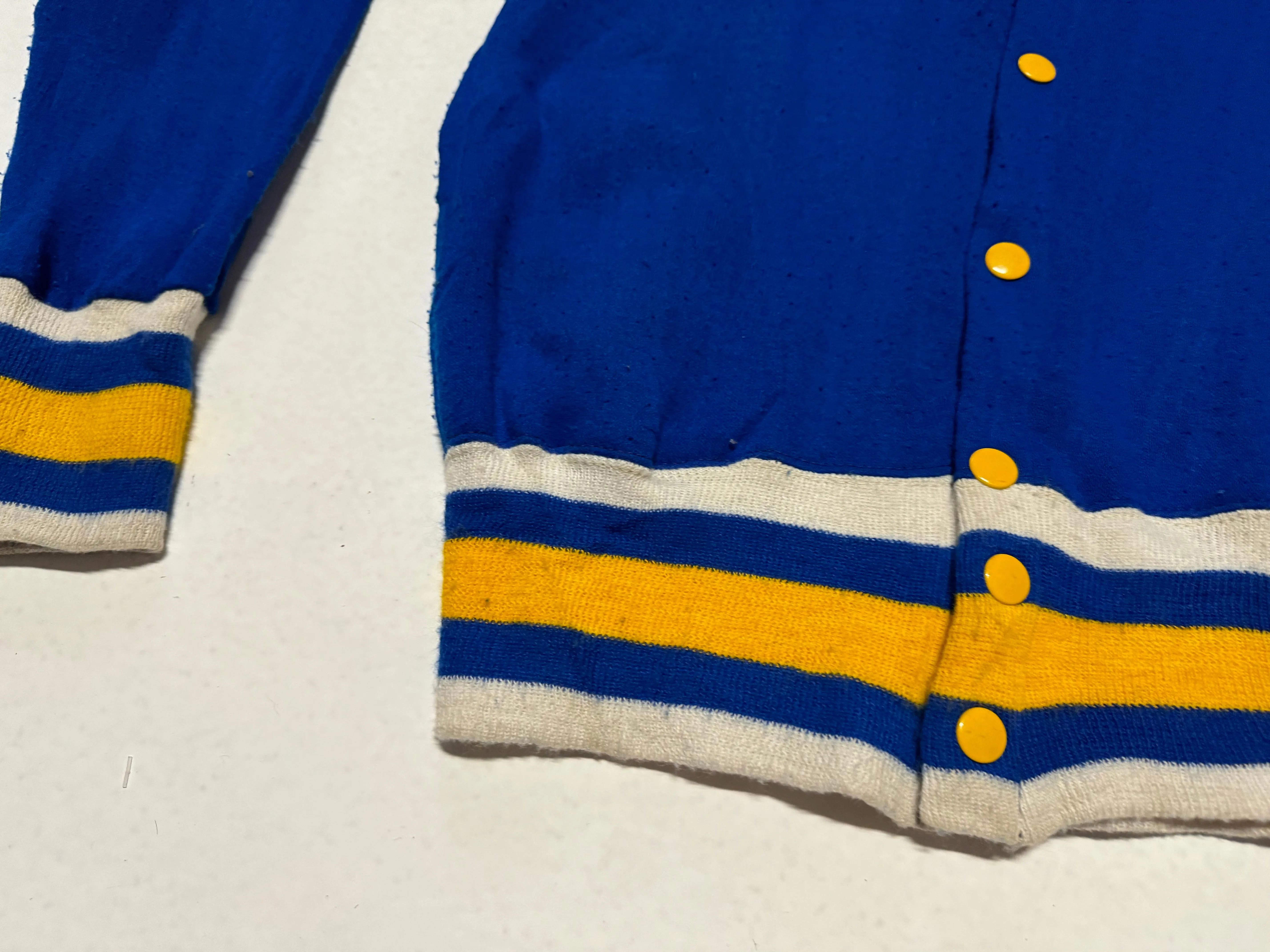 Vintage Blue Race Car Cardigan  (M)