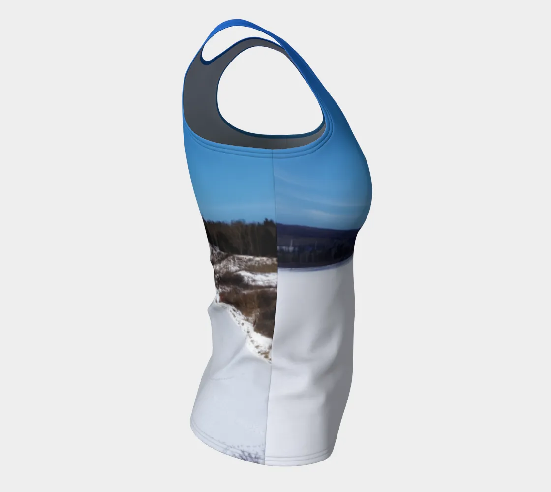 Women's All-Over Fitted Regular Tank Top - Glenmore Park Reservoir Winter