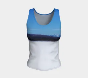 Women's All-Over Fitted Regular Tank Top - Glenmore Park Reservoir Winter